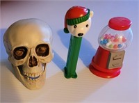 Skull, PEZ and Popper Toy