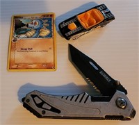 Dewalt Knife, Hot Wheel and Pokemon Card