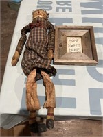 Primitive doll, and picture