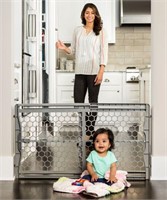23"x28"-42" Regalo Plastic Baby Safety Gate, Grey