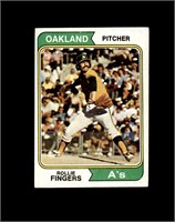 1974 Topps #212 Rollie Fingers EX to EX-MT+