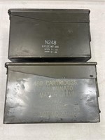 2 MILITARY AMMO BOXES 460 CARTRIDGES