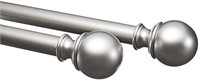 Amazon Basics 1-Inch Curtain Rod with Round Finial
