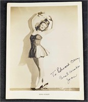 Autographed Ice Skater Joan Hyldoft Photo