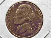 1998P Jefferson nickel