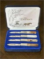 Set Of Little Doc Pocket Knives In Box