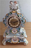 "F62" Vintage Meissen Mantel Porcelain Clock With