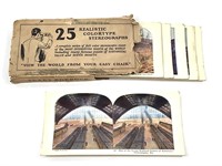6 Stereo Views Color American Big Cities, Sears Bx