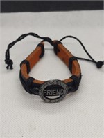 Leather friend bracelet