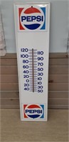 Working Pepsi Thermometer, metal 28 x 7"