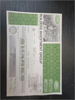 Builders investment group stock certificate