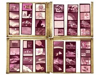 4 Glass Slides w/ Eastman Strips, Space Imagery