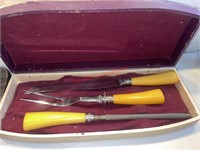 Vintage Stainless Carving Set (living room)
