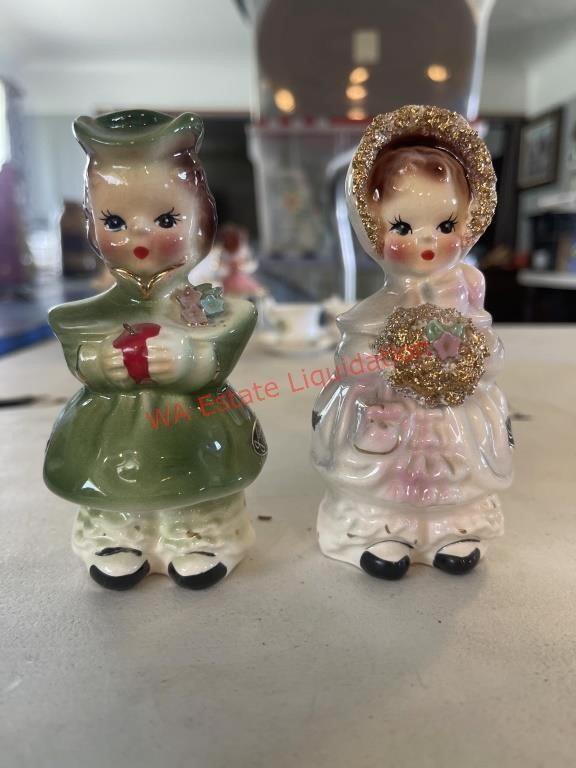 Two Mini vintage Josef Originals  Girl Figures.