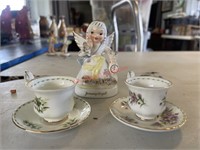 NAPCO January Angel and two Mini Teacups (living