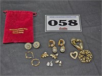Estate earrings & pins