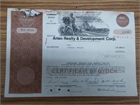 Arlen realty and development Corp stock