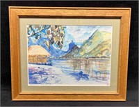 Framed & Signed Watercolor Print By Haumani Stanle