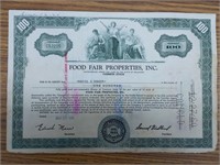 Food fair properties stock certificate