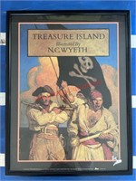 1987 Framed Treasure Island Poster (living room)