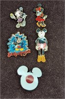 5 Disney Mickey Mouse Splash Mountain Minnie Pins