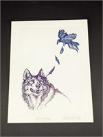 Chelsea Smith Signed Matted Wolf Morrighan Print