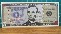 Abe Lincoln novelty banknote