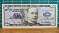 McKinley novelty banknote