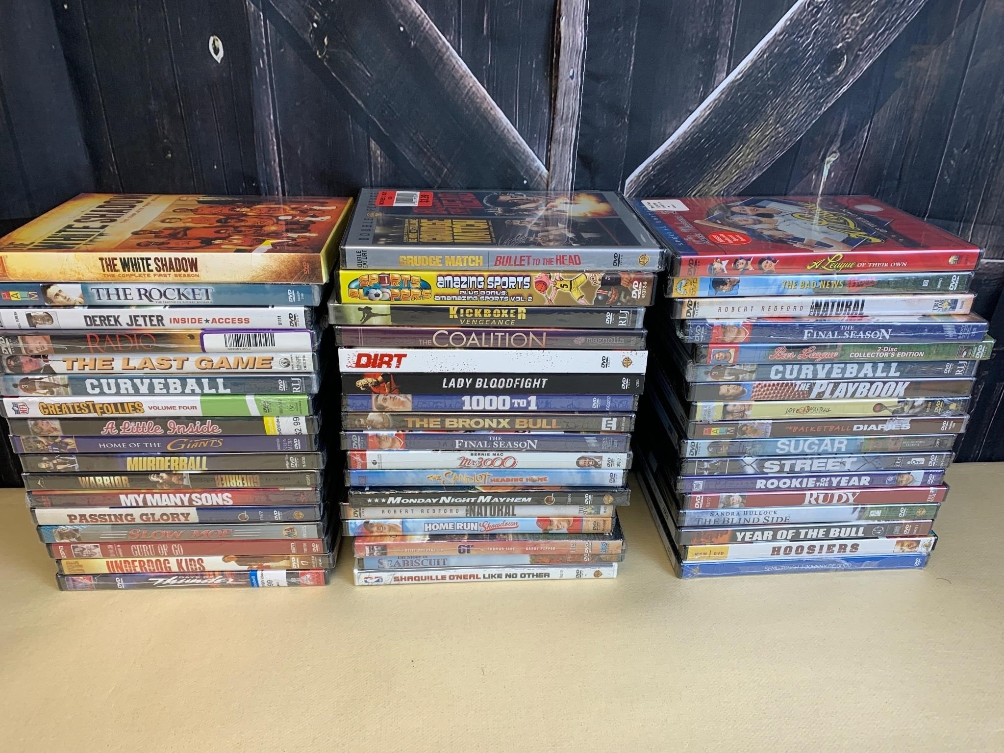 50pc New Sports DVDs: Dirt, The Natural etc