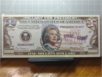 Hillary for president banknote