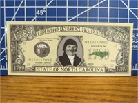 State of North Carolina 1789 banknote