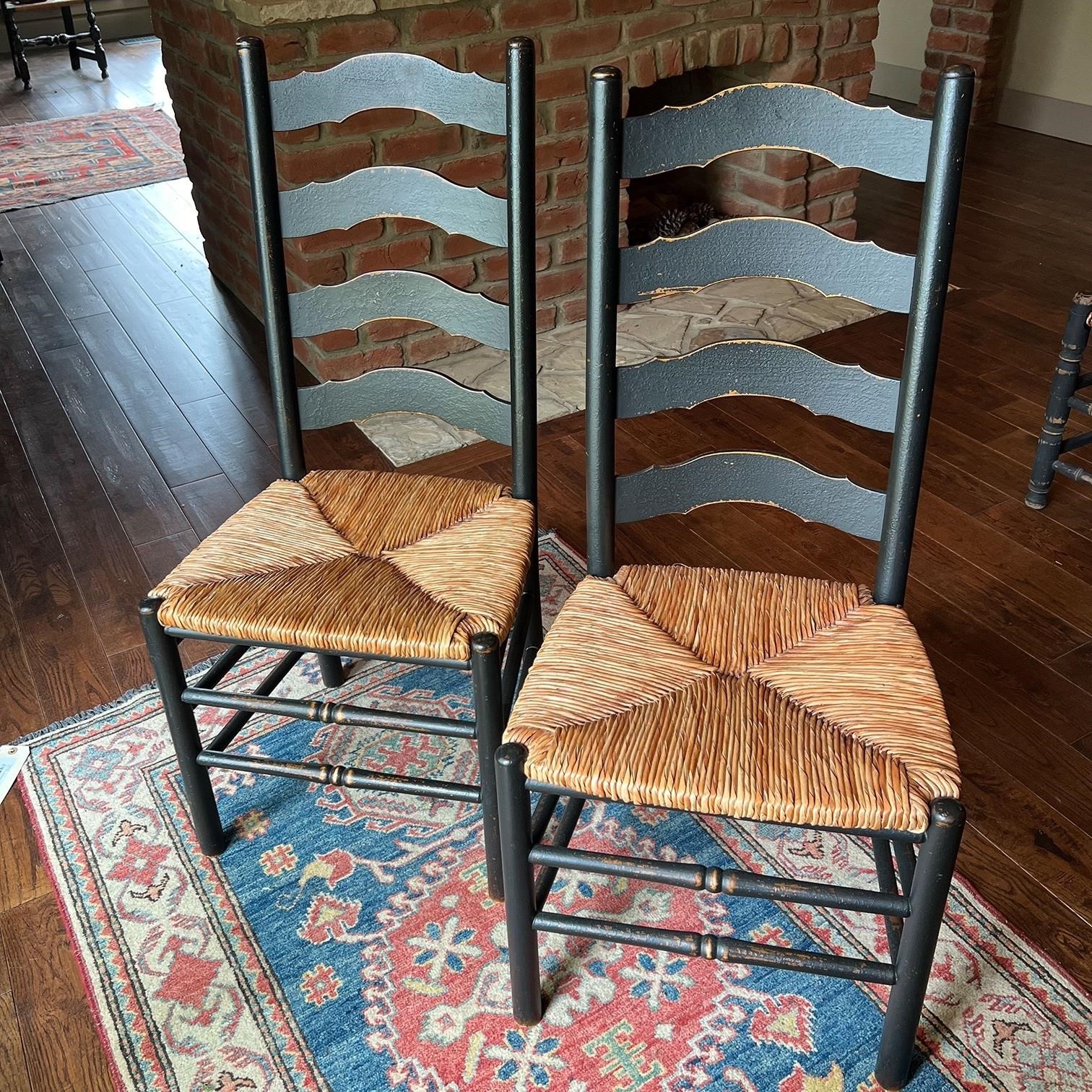 Contemporary Shaker Style Chair w/ Rush Seat