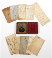 Civil War Ambrotype & 10 Documents