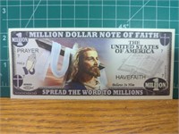 Million dollar note of faith