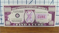 Find a cure million dollar bank note