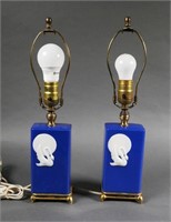 (2) DAVART Art Deco Lamps