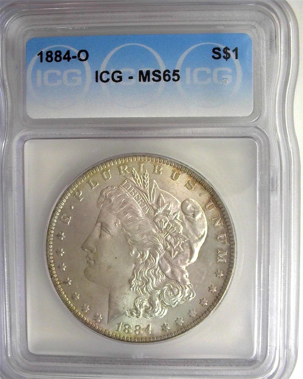 1884-O Morgan ICG MS65