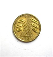 1935-A 5 Reichspfennig GEM BU Germany