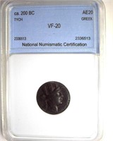 ca. 200 BC Tych Greek NNC VF20 AE20