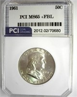 1961 Franklin MS65+ FBL LISTS $1200