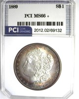 1889 Morgan MS66+ LISTS $3750