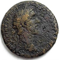 138-161 AD Antoinius Pius VG+ Rare Rev Sestertius