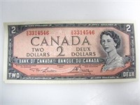 CANADIAN CIRCULATED 2 DOLLAR BANK NOTE