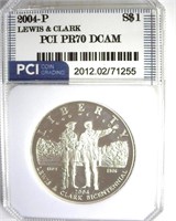 2004-P S$1 Lewis & Clark PR70 DCAM LISTS $100