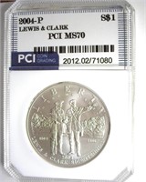2004-P S$1 Lewis & Clark PCI MS70