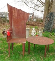 Folk Art Table and Chair Lot