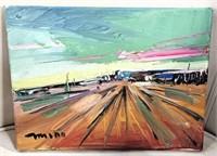Jose Truillo "Desert Abstraction" Oil on Canvas