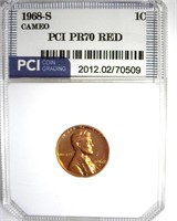 1968-S Cent PCI PR70 CAM RD