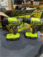 Ryobi 18v 2 tool combo and batteries