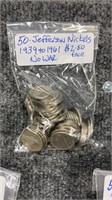 $2.50 Old Jefferson Nickels